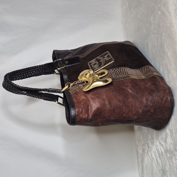 MCM Black and Brown Leather Tote - Picture 7 of 17